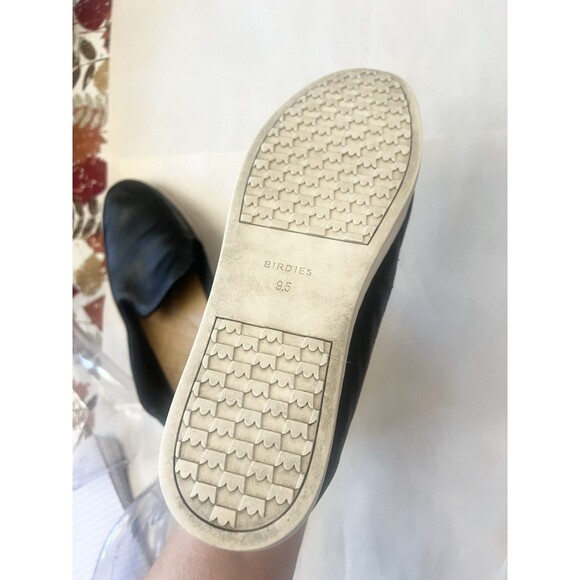 Birdies The Starling Size 9.5 Black Leather Flats Slip On Loafers Shoes Flats - Picture 7 of 8